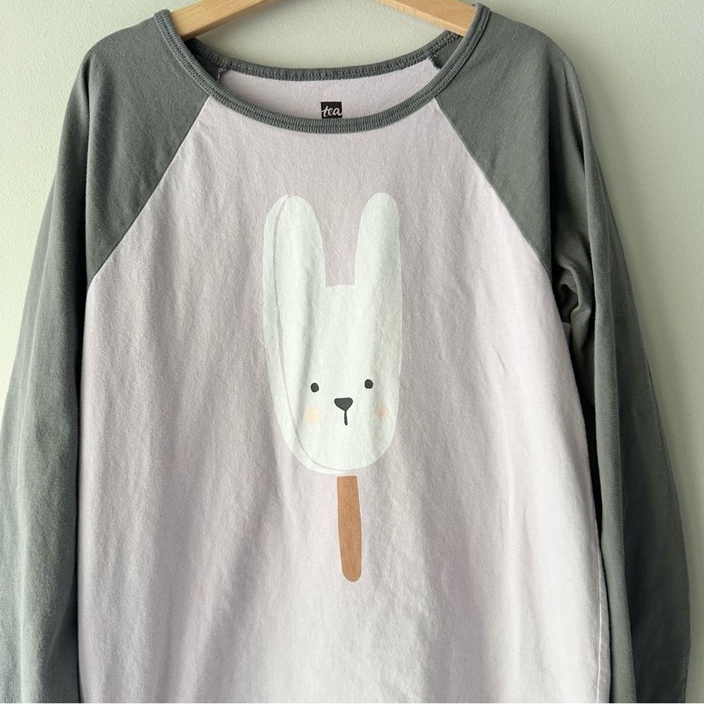 Tea Collection Bunny Rabbit Popsicle Raglan Shirt - Picture 2 of 5
